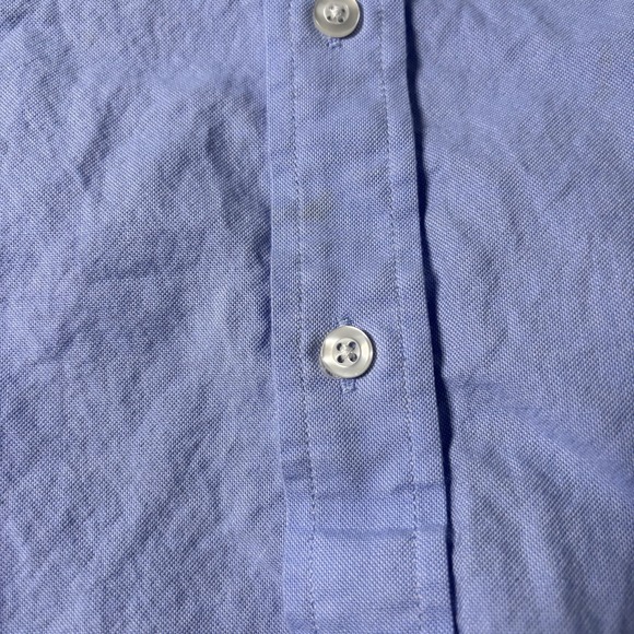 Nautica Men's Long Sleeve Button Down Shirt Blue STAINED - Picture 2 of 5